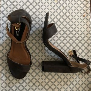 Dark Grey heels, size 6